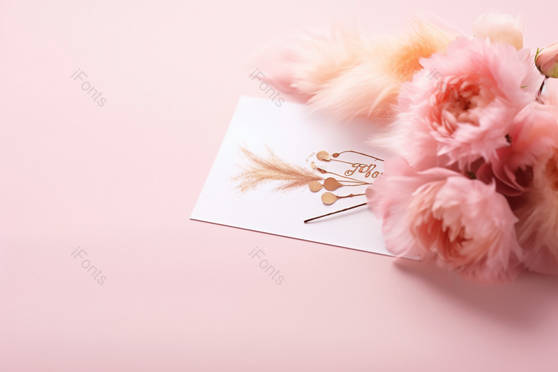 粉色温馨母亲节鲜花卡片拍摄,高清,摄影图,摄影图片,图片大全,摄影图免费下载